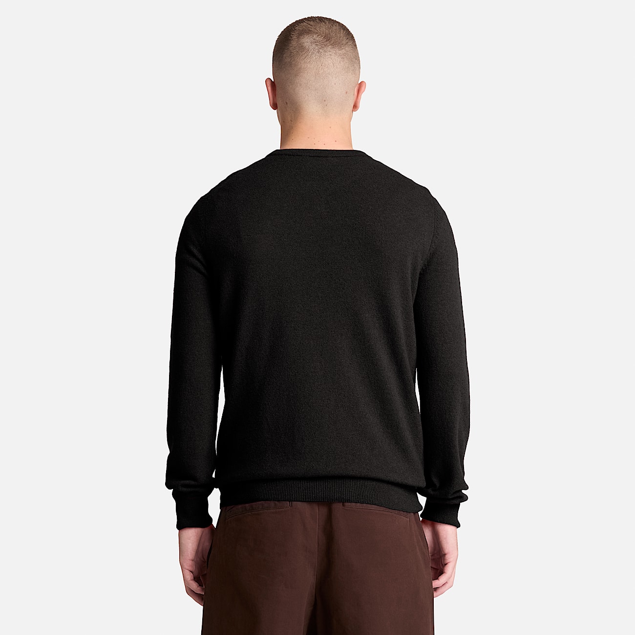 Cohas Brook Pullover mit Rundhalsausschnitt aus Merinowolle fr Herren in Schwarz TBL Schwarz ALT8