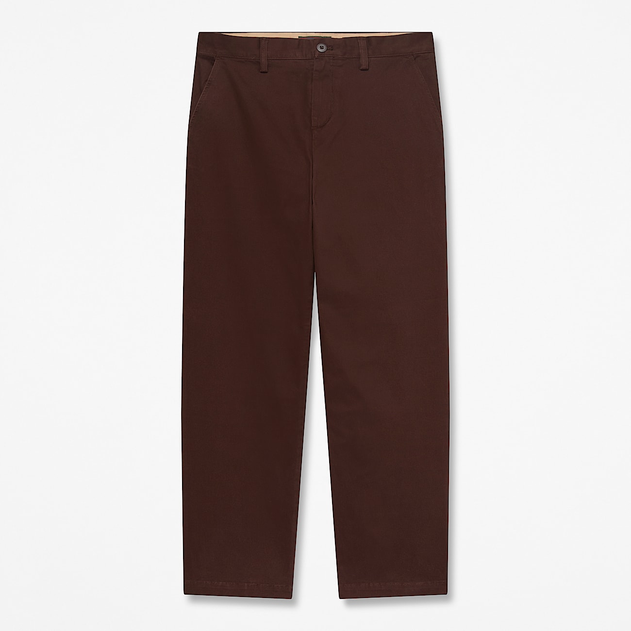Peached Heavy Twill Chino Trouser for Men in Dark Brown TBL Brown HERO