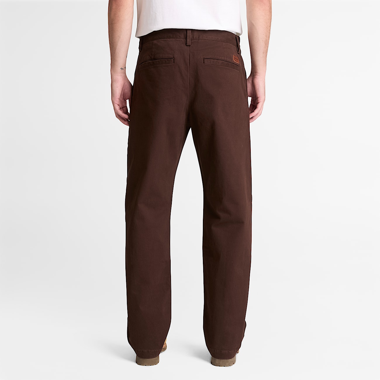 Peached Heavy Twill Chino Trouser for Men in Dark Brown TBL Brown ALT8