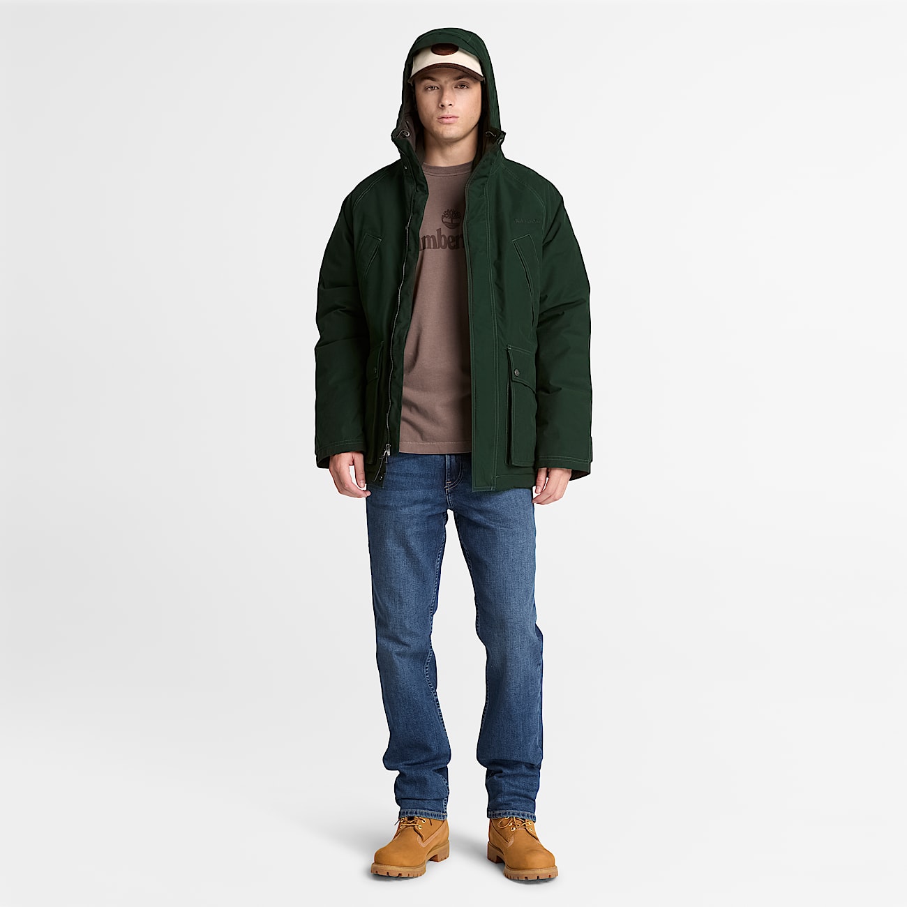 Waterproof Parka for Men in Dark Green TBL Green ALT2