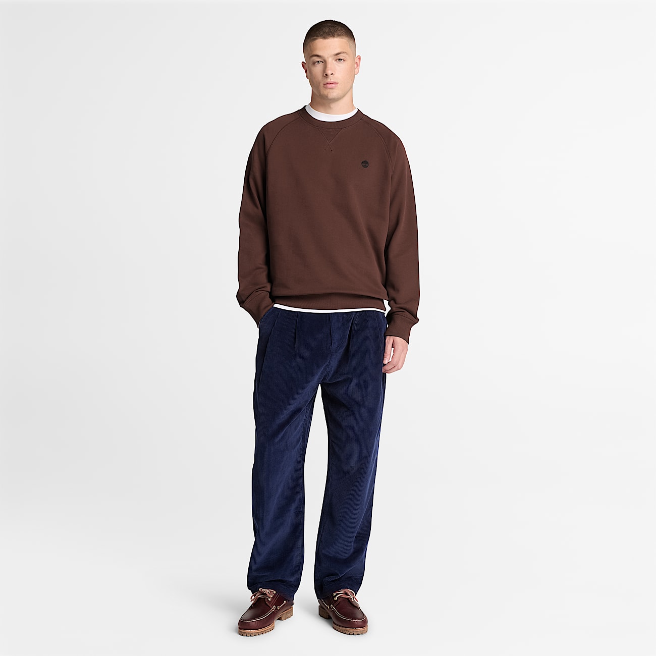 Exeter River Crew Sweatshirt for Men in Dark Brown TBL Brown ALT2