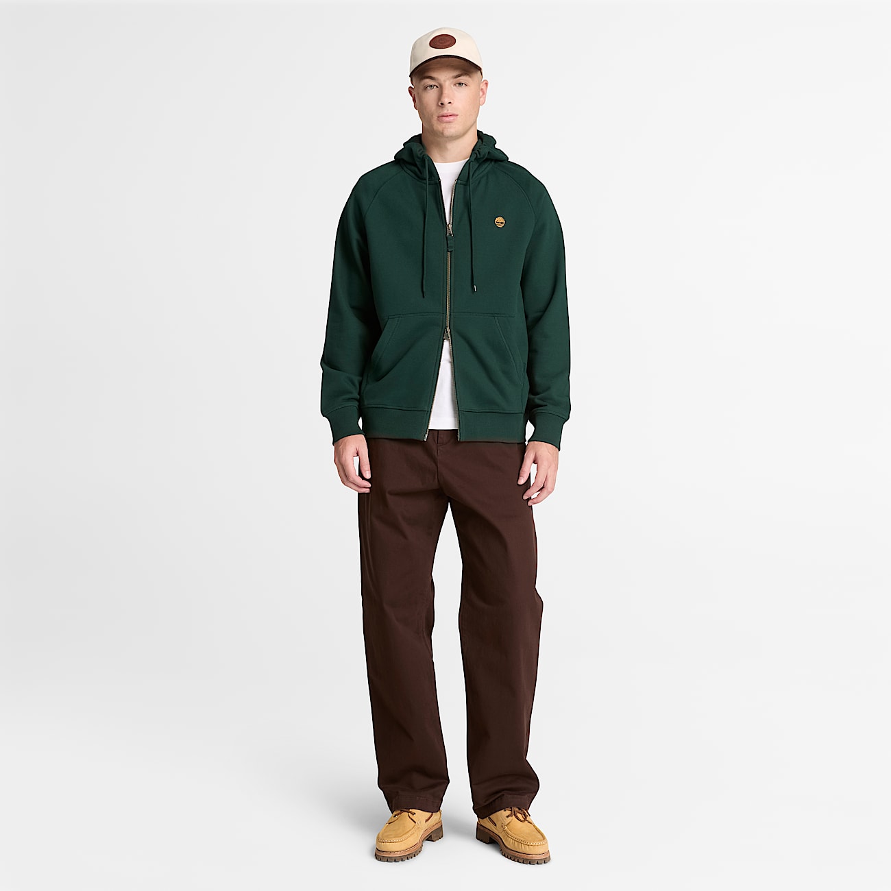 Peached Heavy Twill Chino Trouser for Men in Dark Brown TBL Brown ALT2