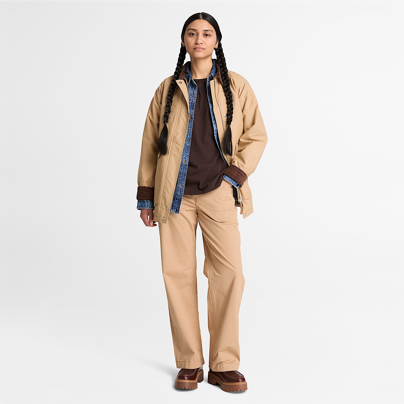Elevated ShortSleeve TShirt for Women in Dark Brown TBL Brown ALT2