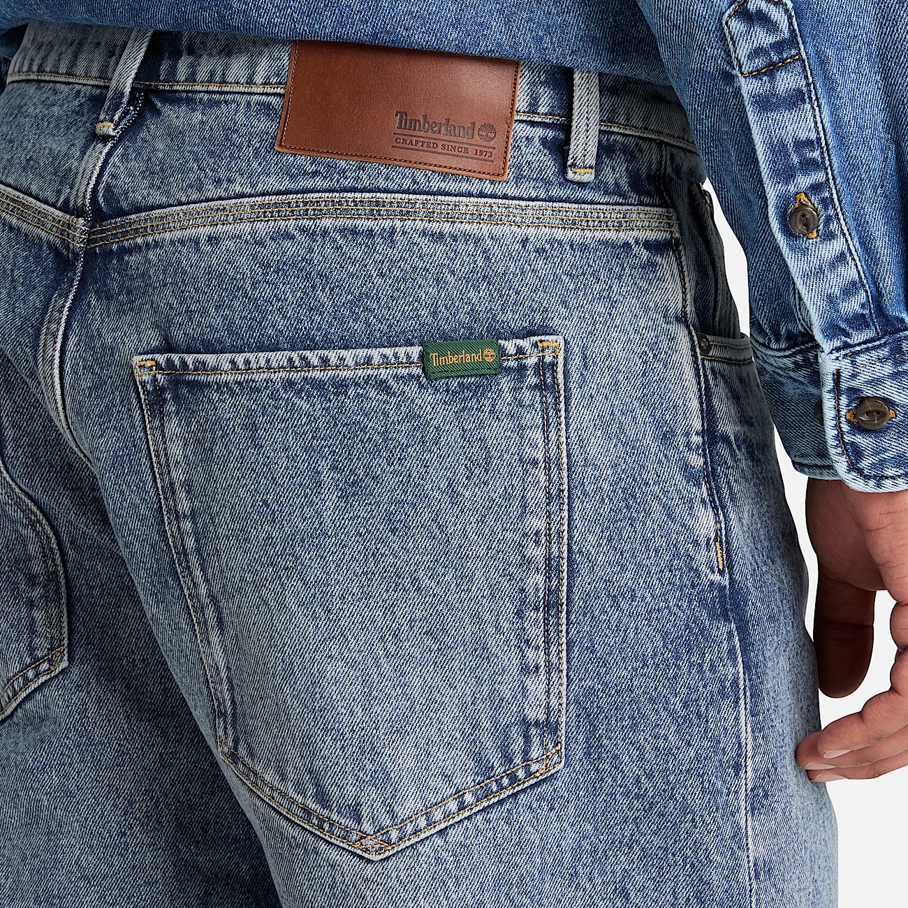 Lssige DenimHose fr Herren in Hellblau TBL Blau ALT3