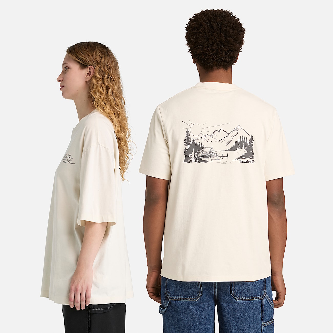 All Gender TShirt mit Lake HouseGrafik in Wei TBL Wei ALT1