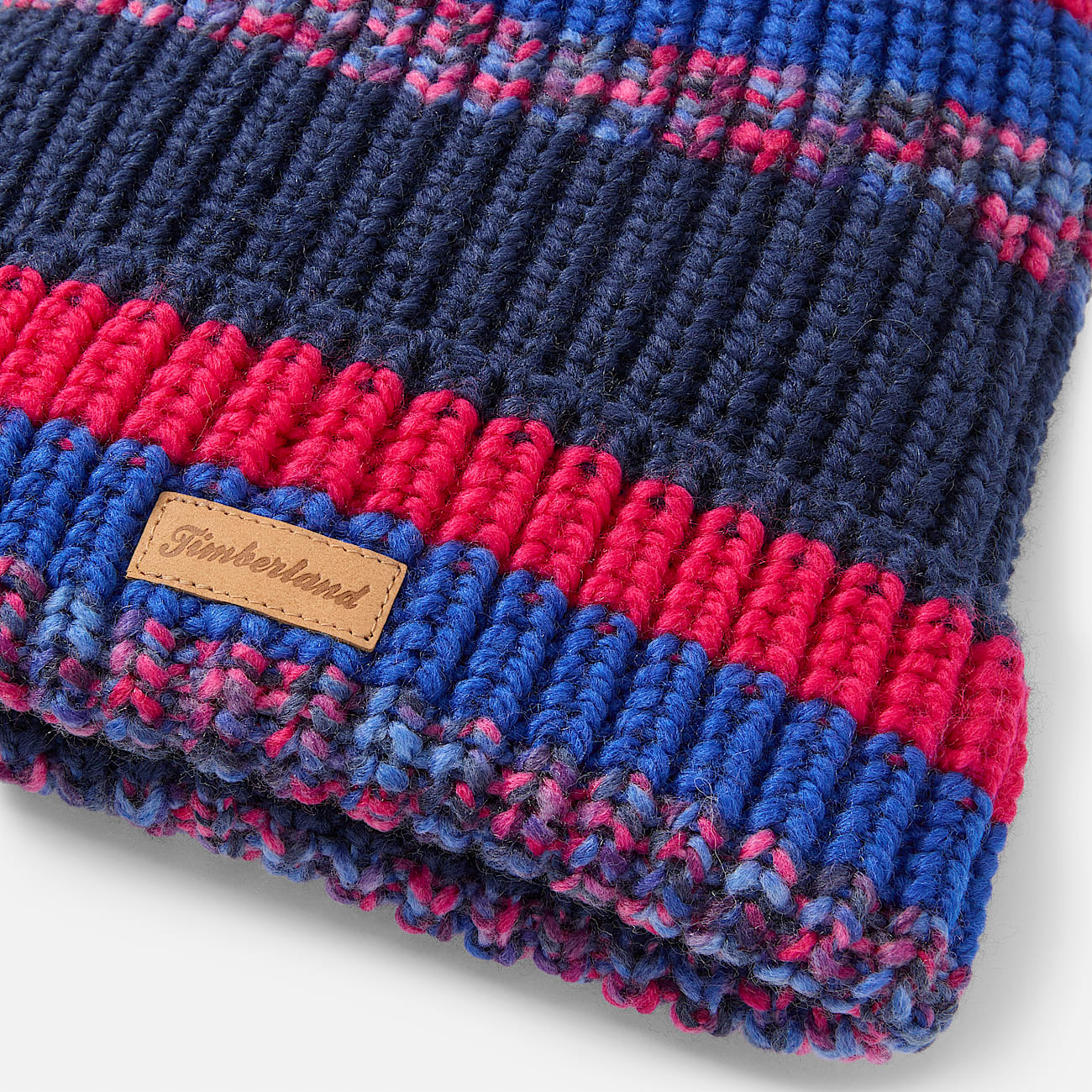 Chunky Knit Pom Beanie fr dam i bl TBL Bl ALT1