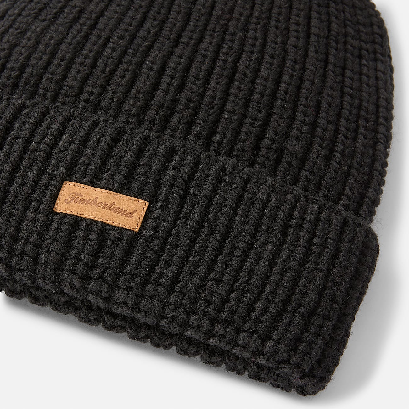 Grob gestrickte Mtze mit Bommel fr Damen in Schwarz TBL Schwarz ALT1