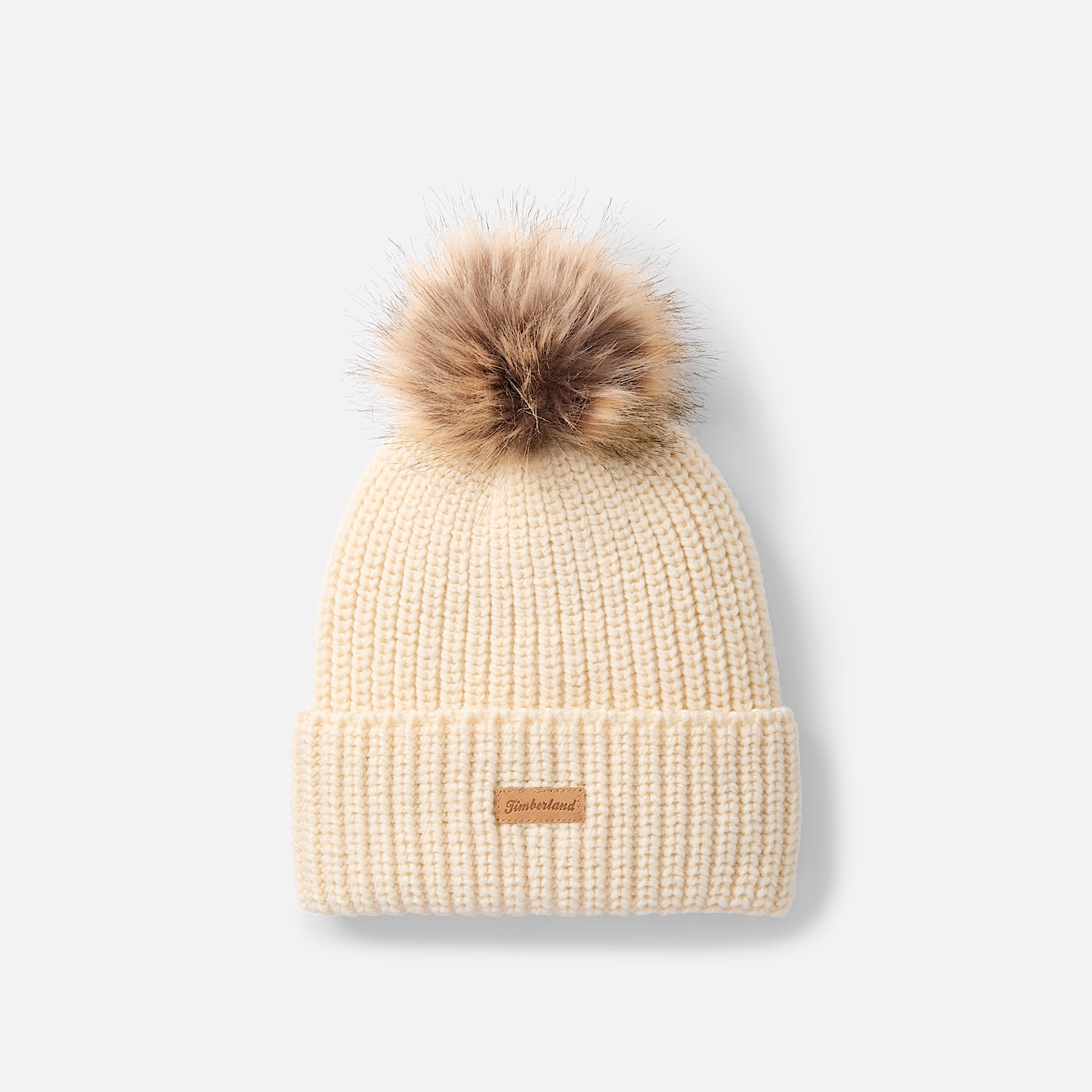 Grob gestrickte Mtze mit Bommel fr Damen in Beige TBL Beige HERO