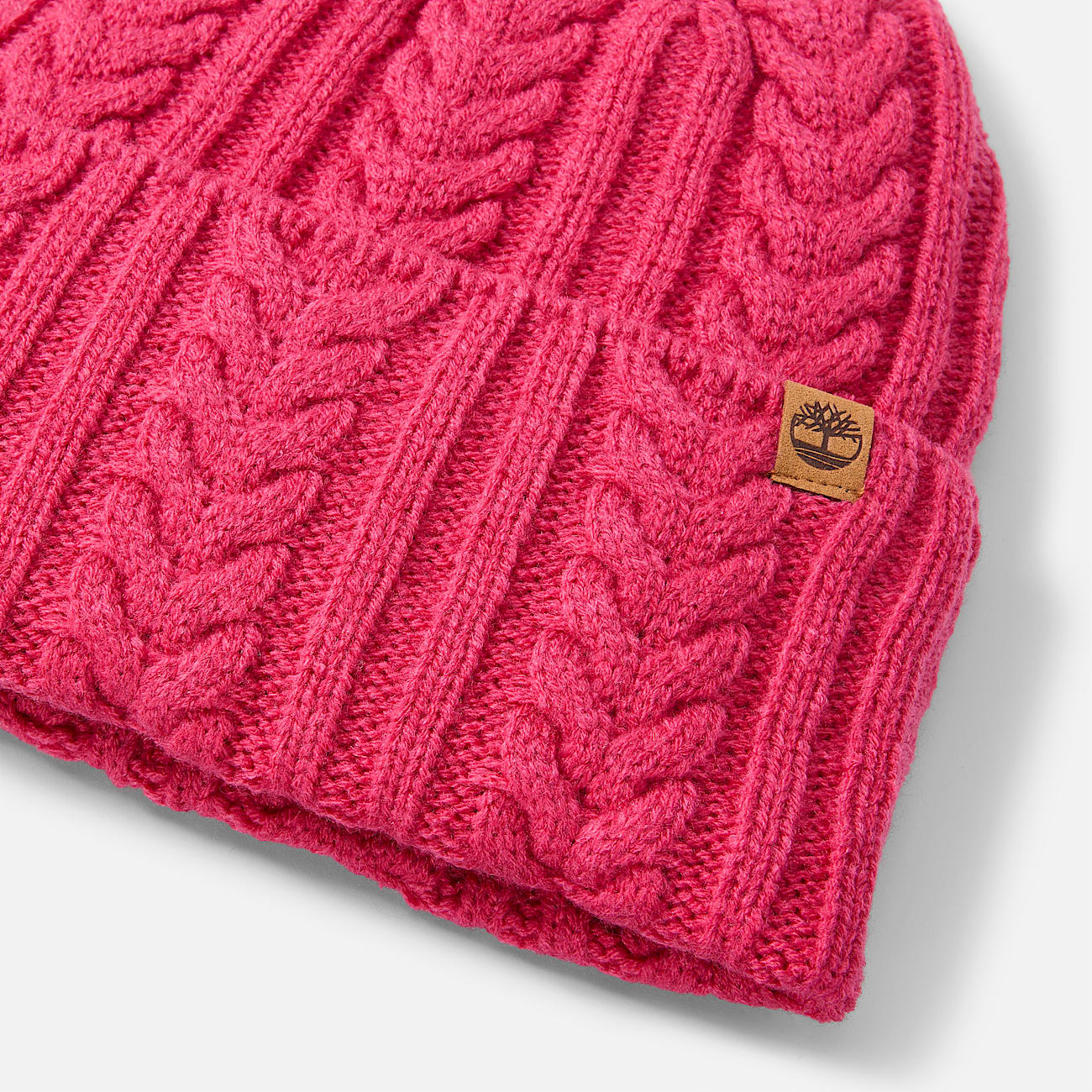 Cable Beanie for Women in Pink TBL Pink ALT1