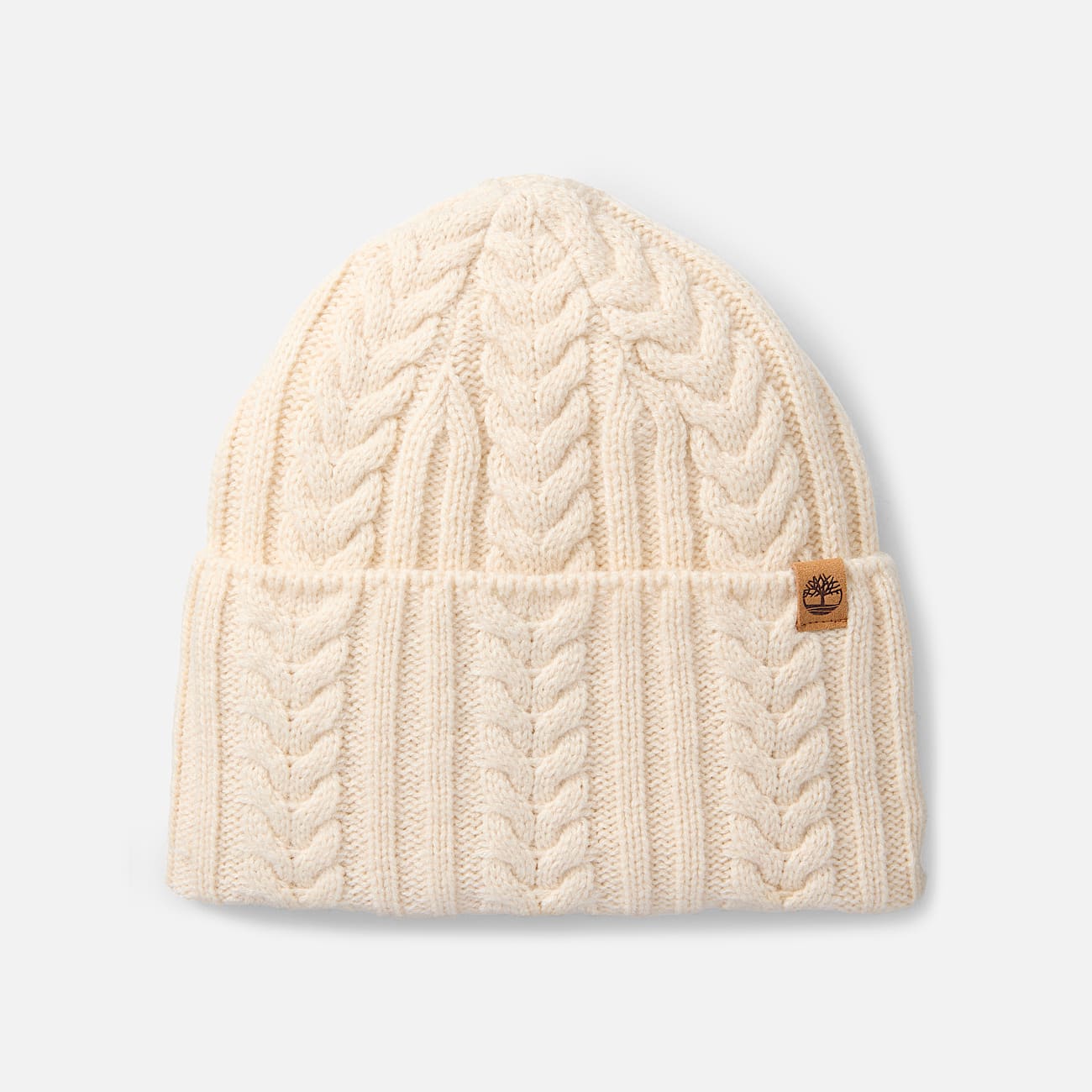 Cable Beanie for Women in White TBL White HERO