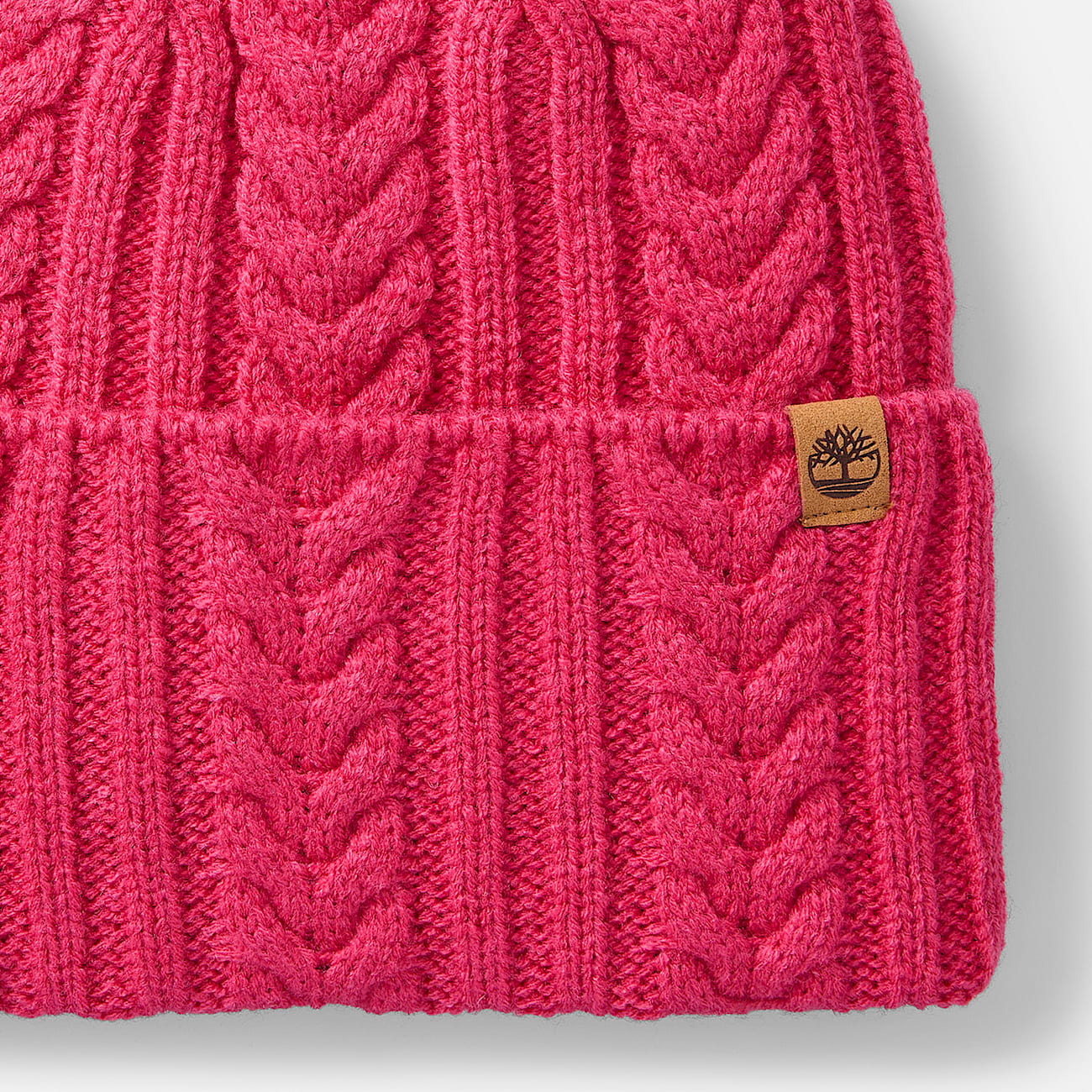 Cable Beanie for Women in Pink TBL Pink ALT2