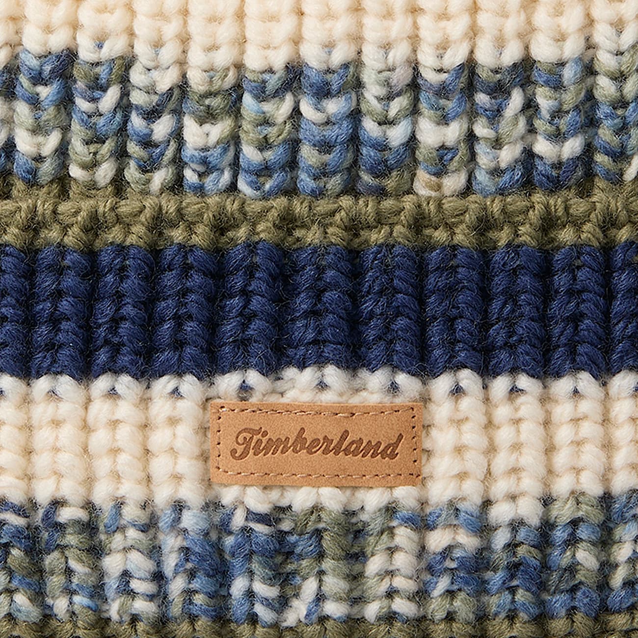 Chunky Knit Pom Beanie for Women in Green TBL Green ALT2