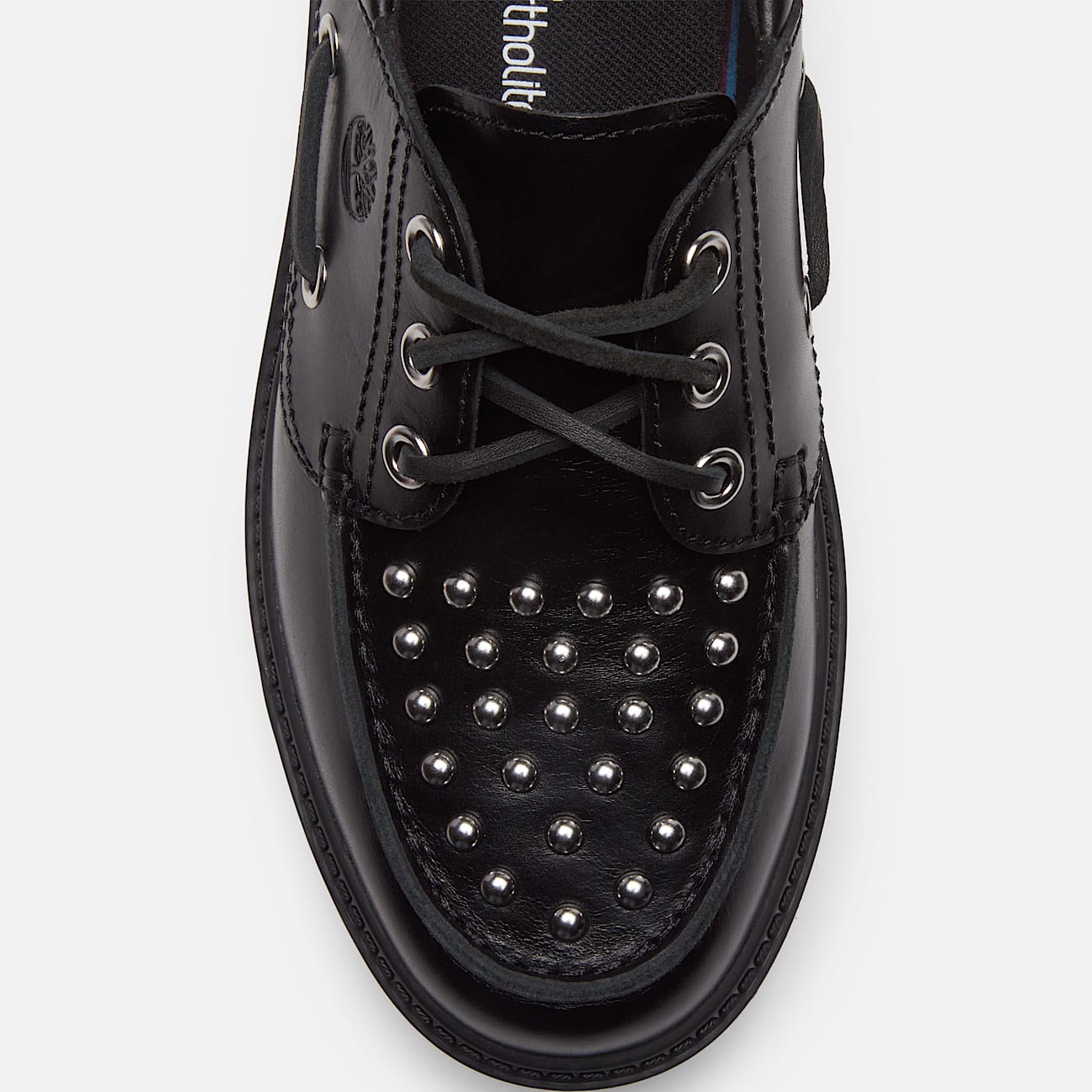 Stone Street Platform Boat Shoe for Women in Black TBL Black ALT7
