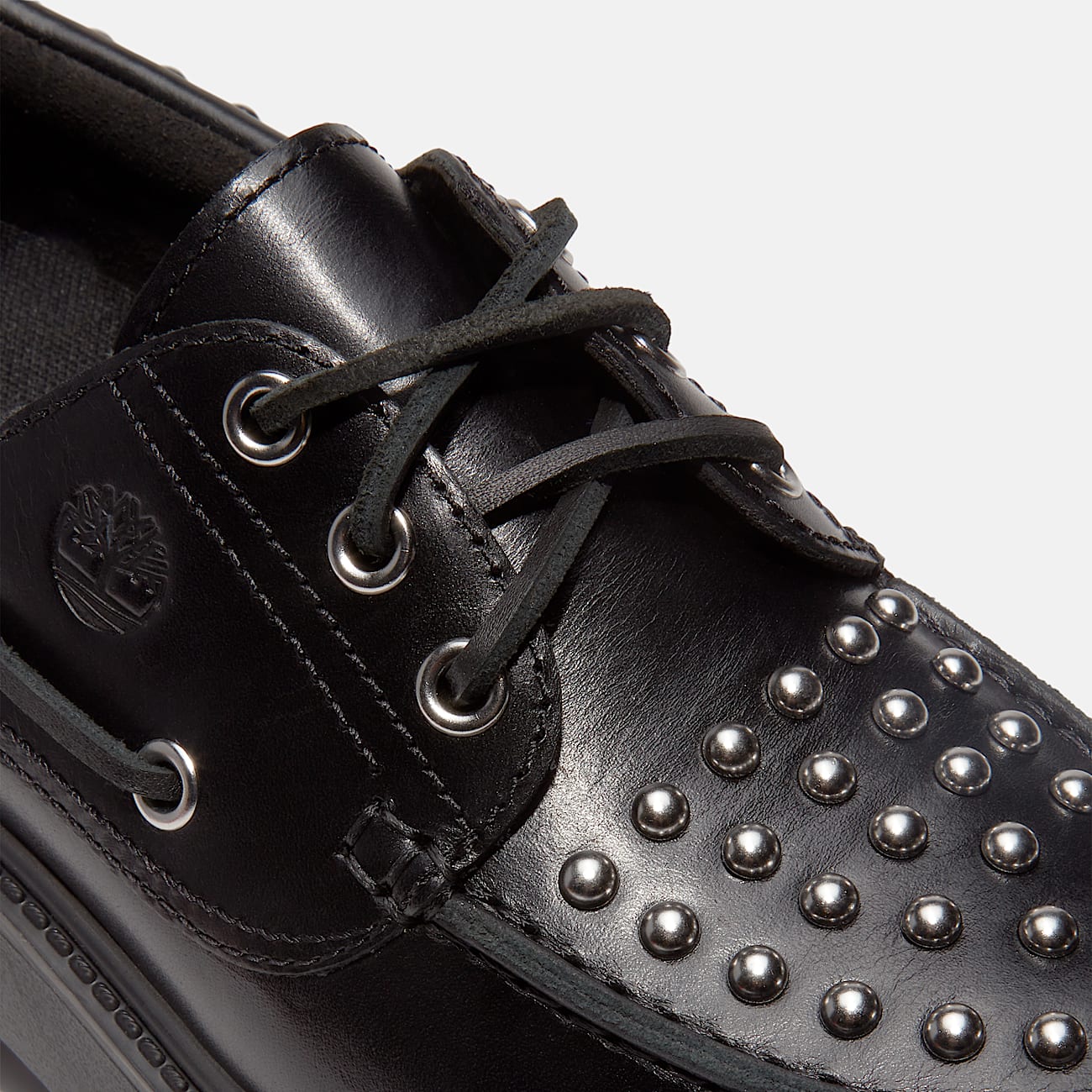 Stone Street Platform Boat Shoe for Women in Black TBL Black ALT8