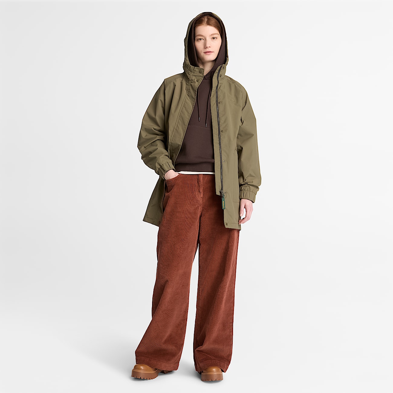 Wasserdichter Parka fr Damen in Dunkelgrn TBL Grn ALT2