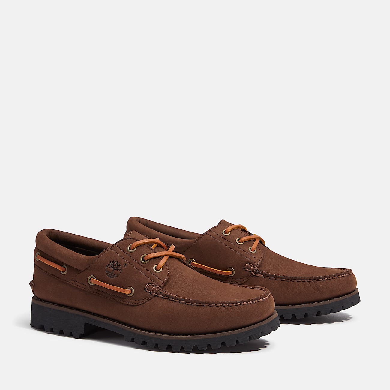 Timberland Authentic 3Eye Lug Handsewn Boat Shoe for Men in Dark Brown TBL Brown ALT4