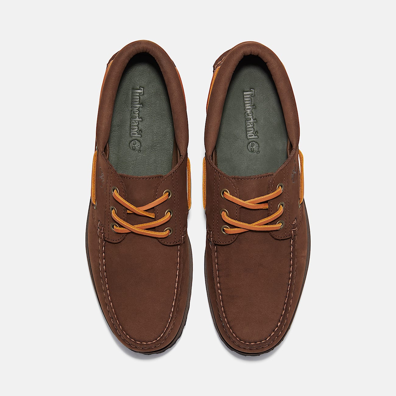 Timberland Authentic 3Eye Lug Handsewn Boat Shoe for Men in Dark Brown TBL Brown ALT2