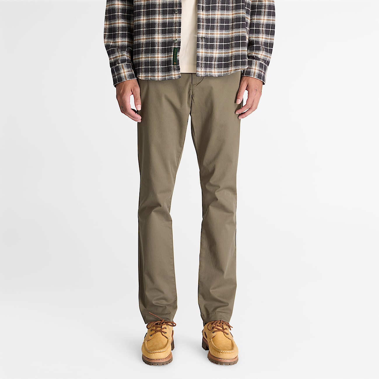 Claremont Slim Twill Chino Trouser for Men in Dark Green TBL Green ALT1