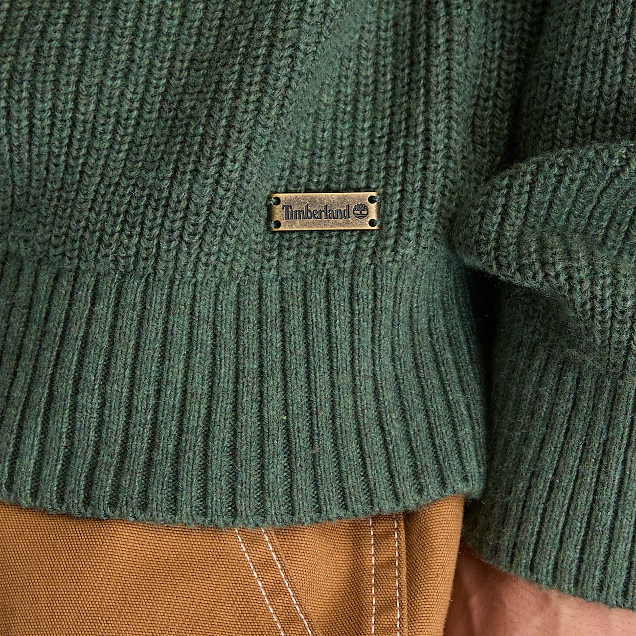 Baumwollpullover mit Rundhalsausschnitt fr Herren in Dunkelgrn TBL Grn ALT3