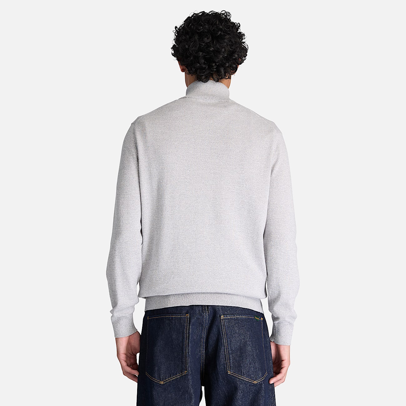 Williams River Cotton QuarterZip Jumper for Men in Grey TBL Grey ALT8