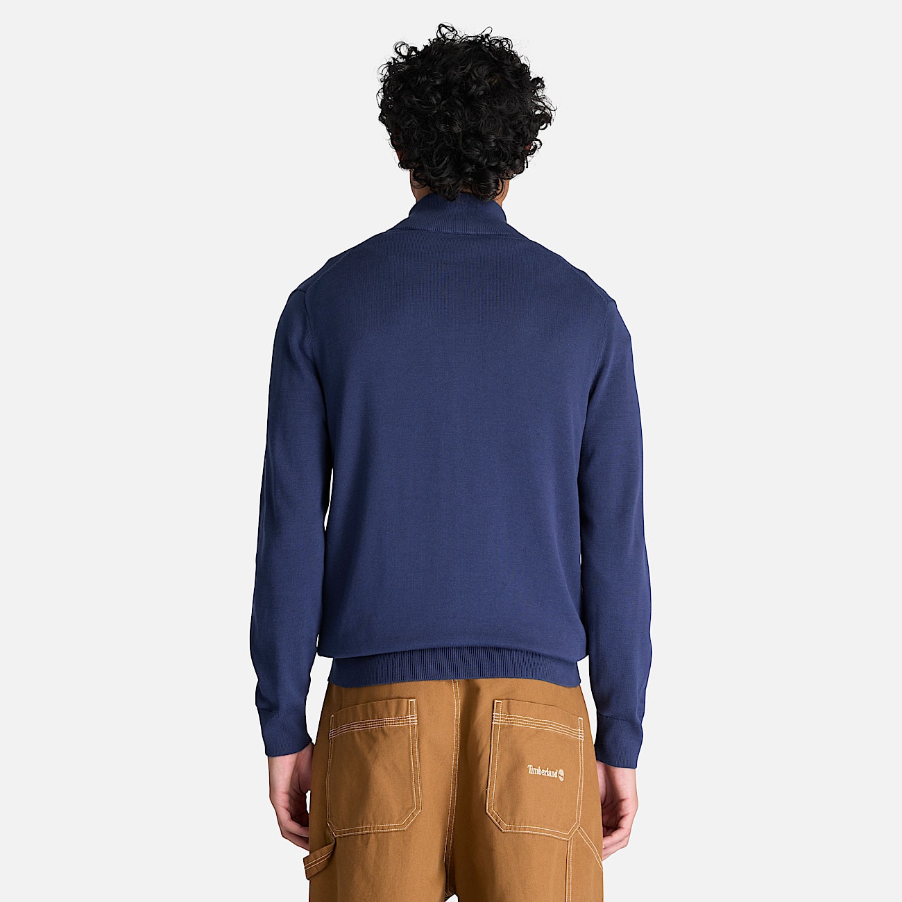 Chaqueta de algodn con cremallera integral Williams River para hombre en azul oscuro TBL azul ALT8