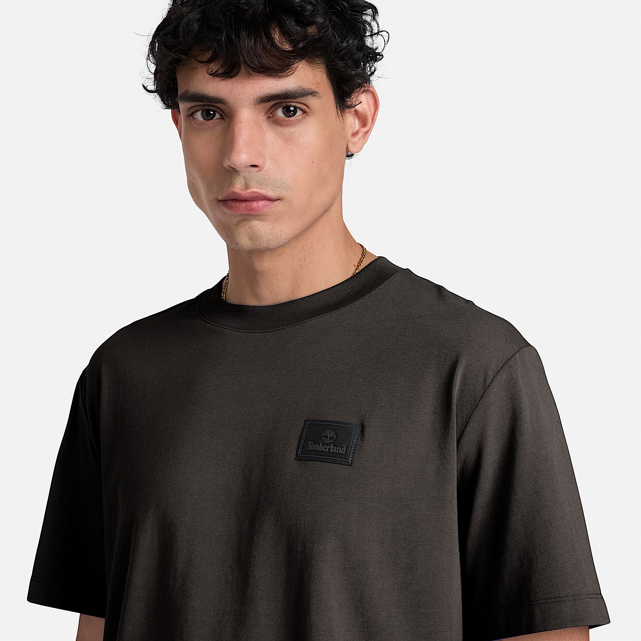 Tshirt  manches courtes et cusson en silicone pour homme en noir TBL noir ALT3