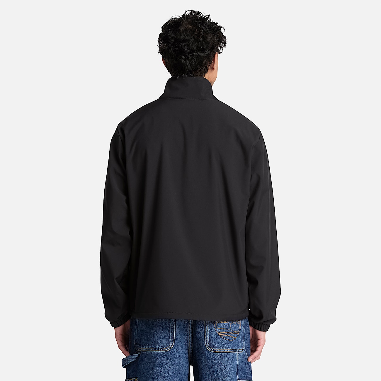 Veste coupevent softshell zippe pour homme en noir TBL noir ALT8