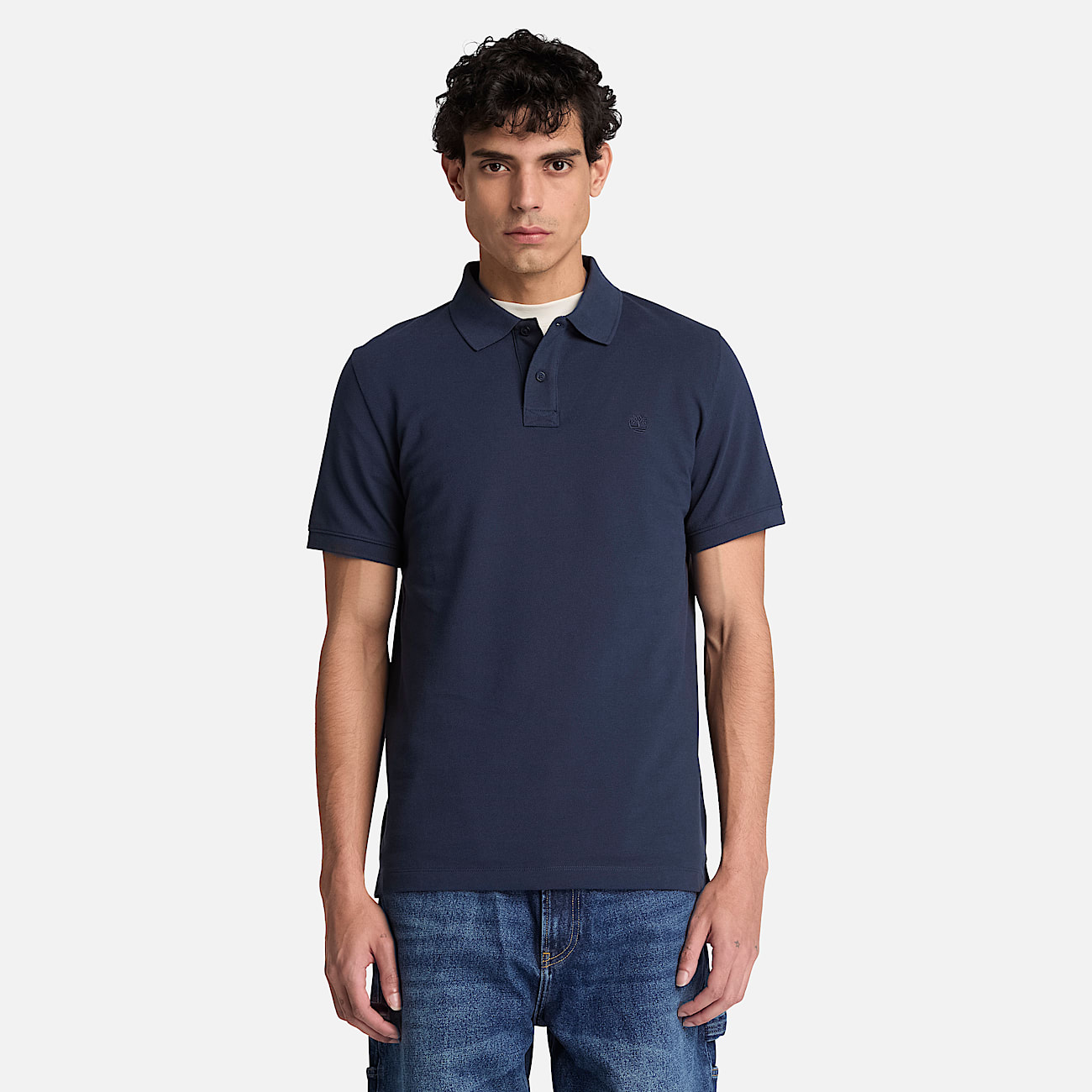 Oyster River Regular Short-Sleeve Polo for Men in Dark Blue