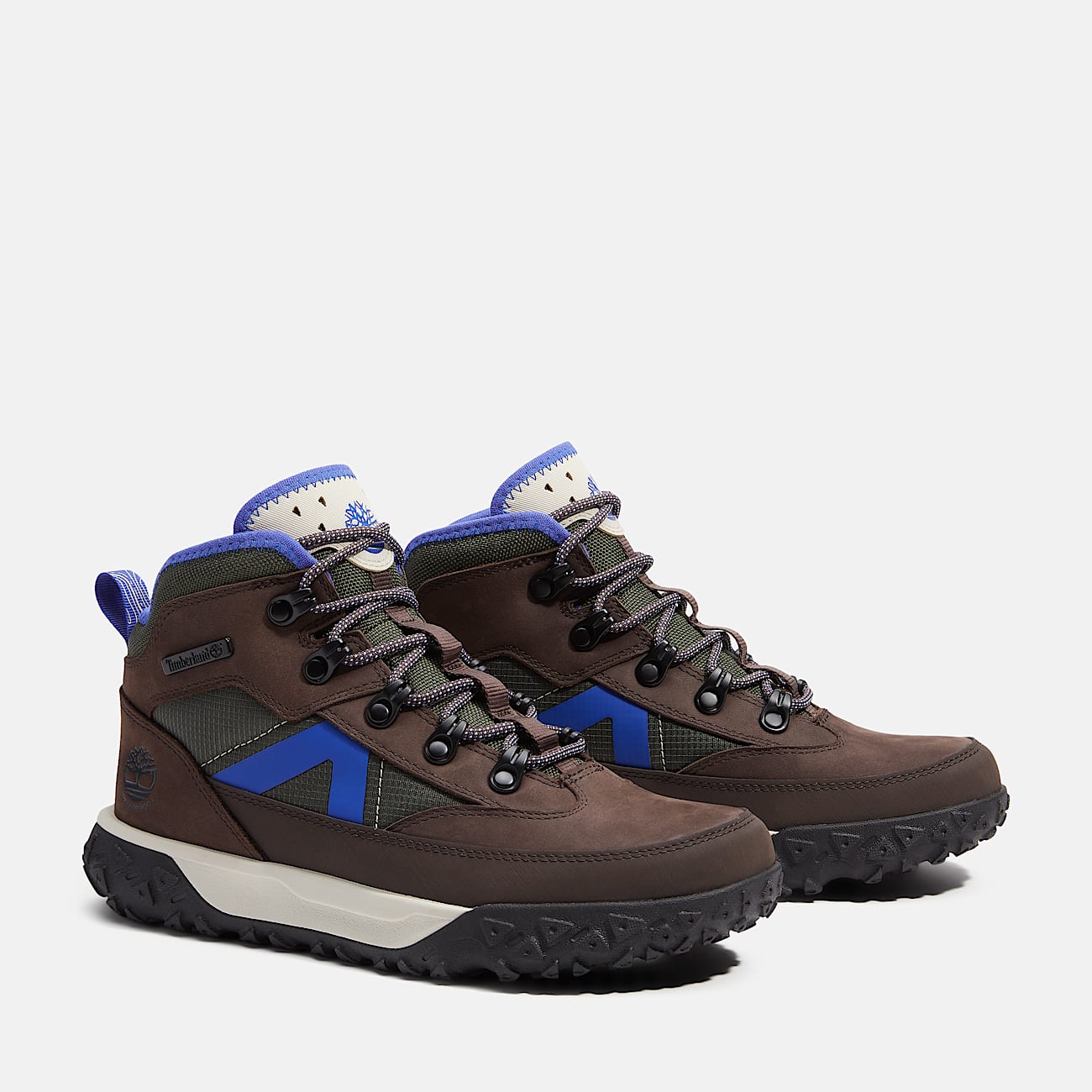Greenstride Motion 6 Mid Waterproof Trainer for Junior in Dark BrownDark Green TBL Brown ALT4