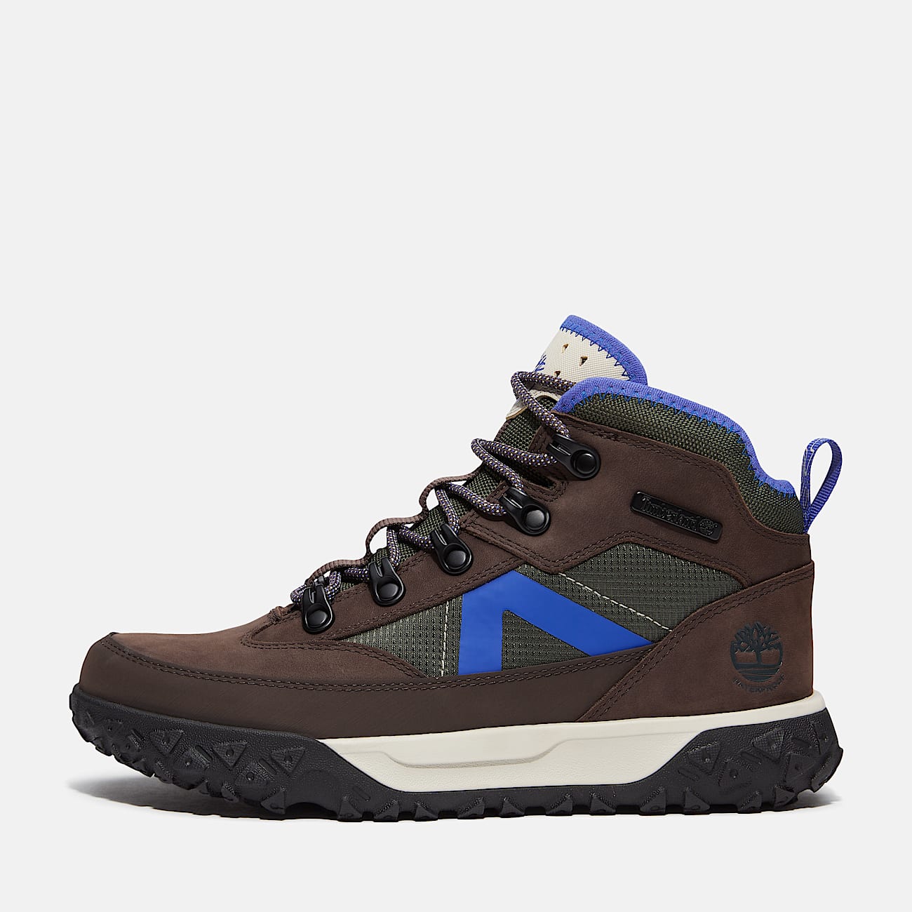 Greenstride Motion 6 Mid Waterproof Trainer for Junior in Dark BrownDark Green TBL Brown ALT8