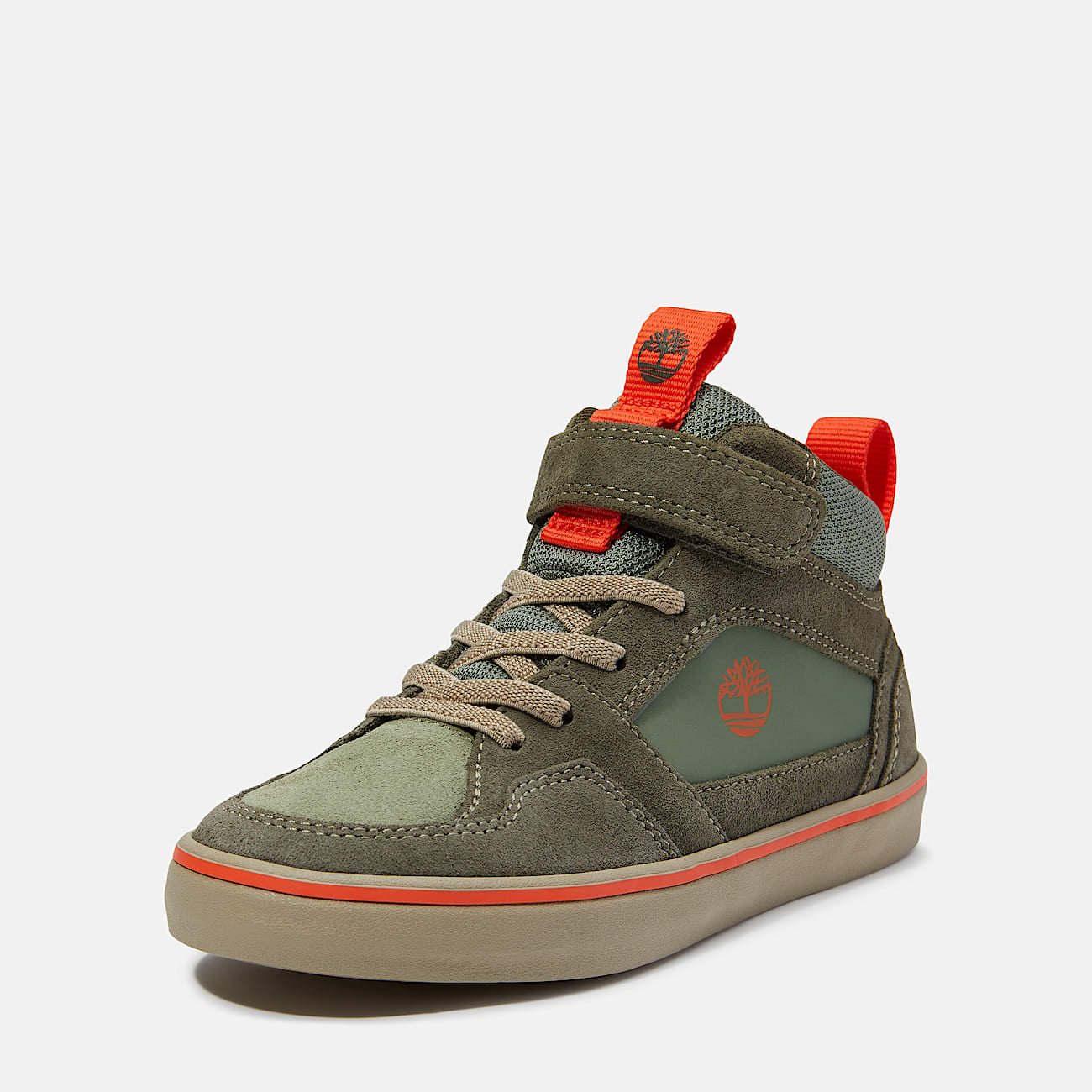 Stone Jump Mid HookandLoop Trainer for Youth in Light GreenDark Green TBL Green ALT9