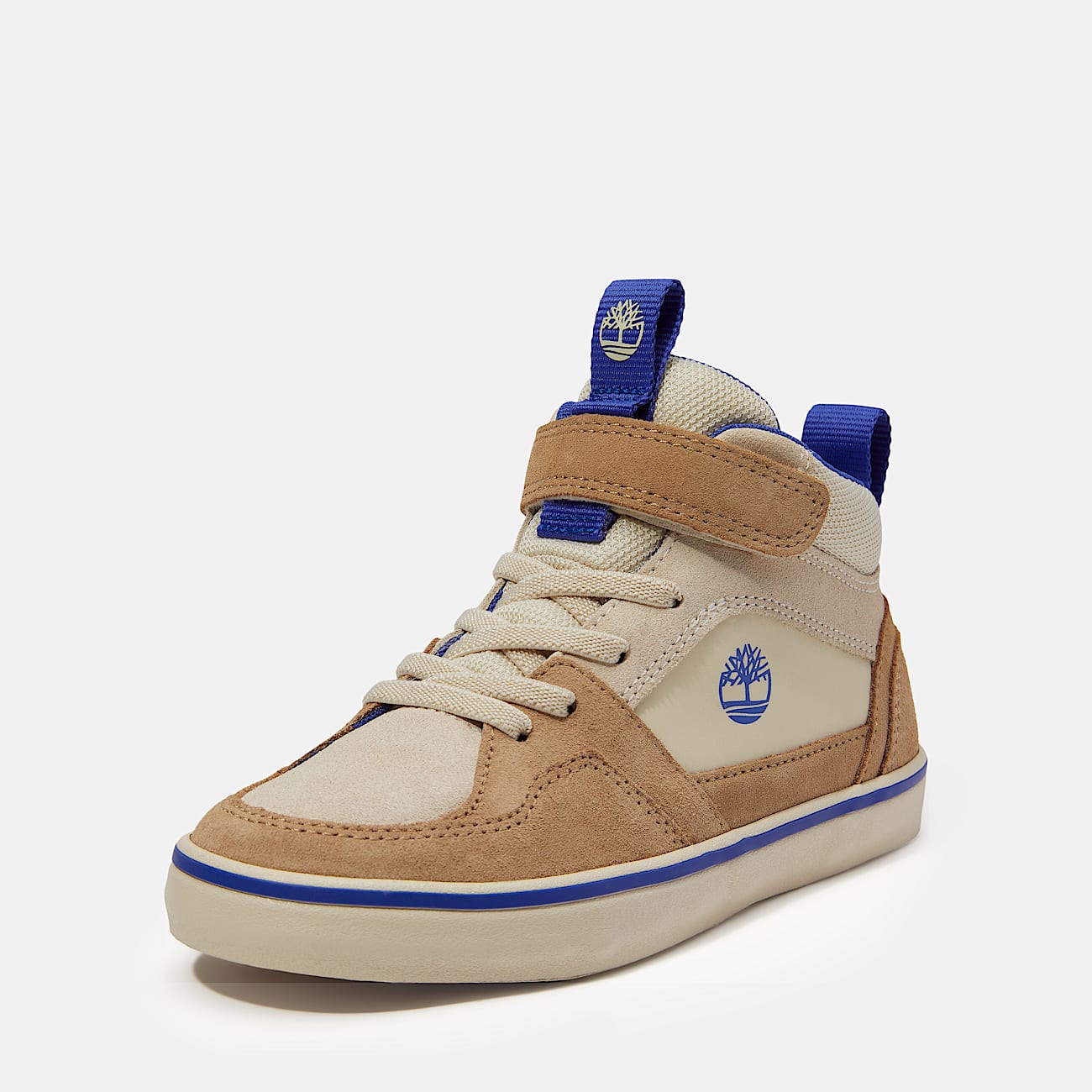 Mellemhj Stone Jump sko med burrebndslukning til unge i beige TBL Beige ALT9