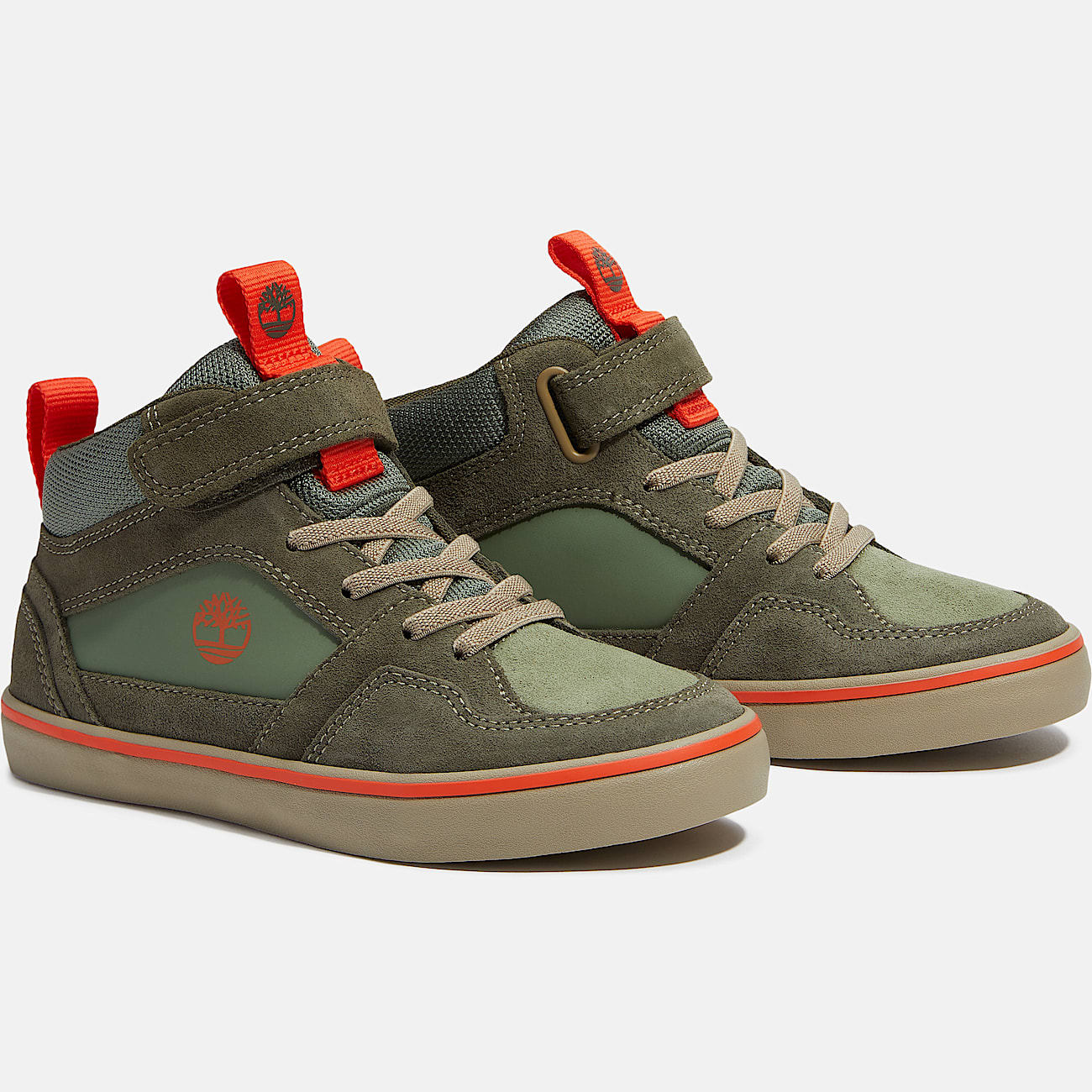 Stone Jump Mid HookandLoop Trainer for Youth in Light GreenDark Green TBL Green ALT4