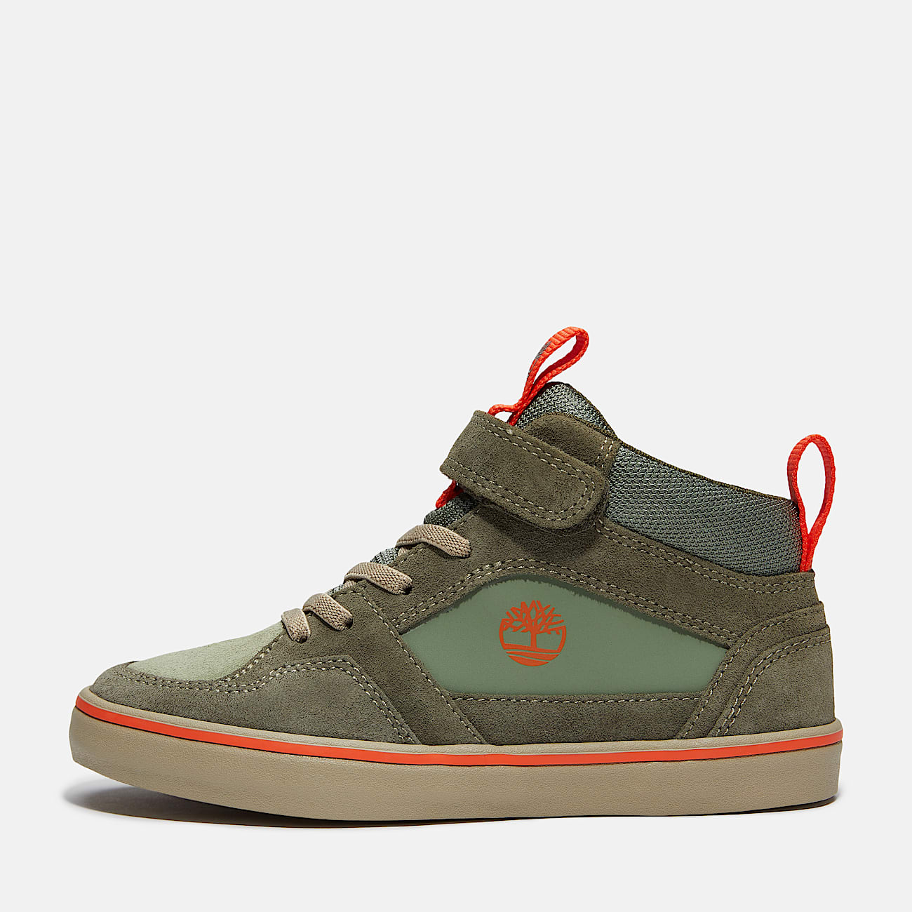 Stone Jump Mid HookandLoop Trainer for Youth in Light GreenDark Green TBL Green ALT8