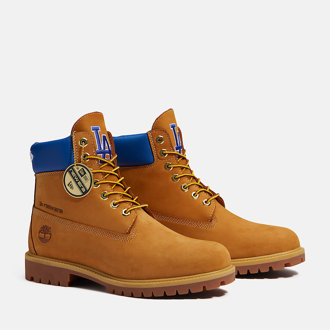 Timberland x New Era Heritage 6Inch Waterproof Boot for Men in YellowBlue TBL Yellow ALT4