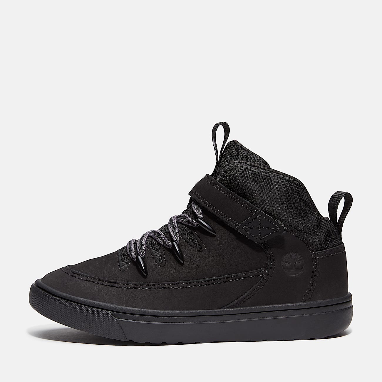Sneaker con Velcro Lisbon Street Mid da Bambino dal 305 al 35 in nero TBL nero ALT8