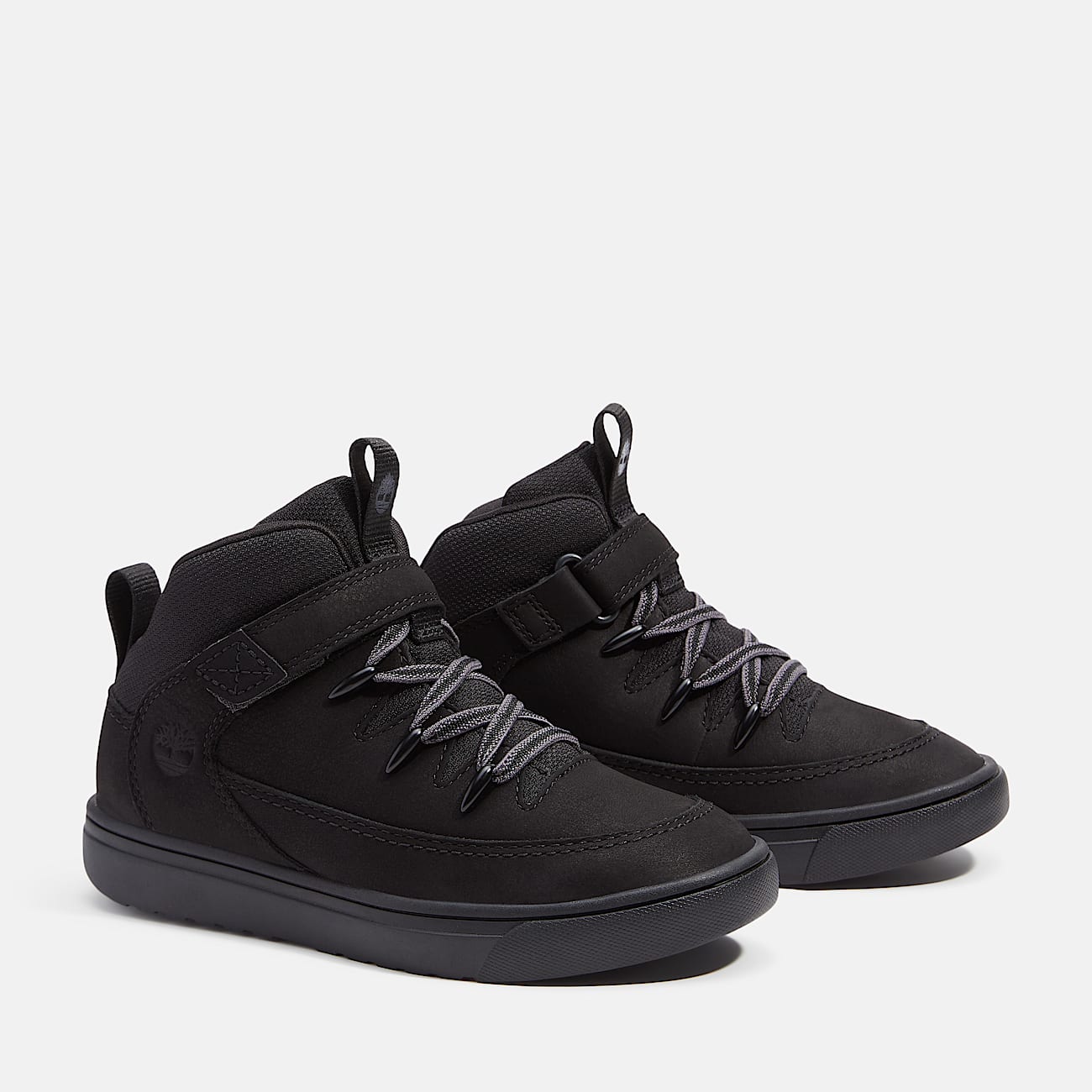 Sneaker con Velcro Lisbon Street Mid da Bambino dal 305 al 35 in nero TBL nero ALT4