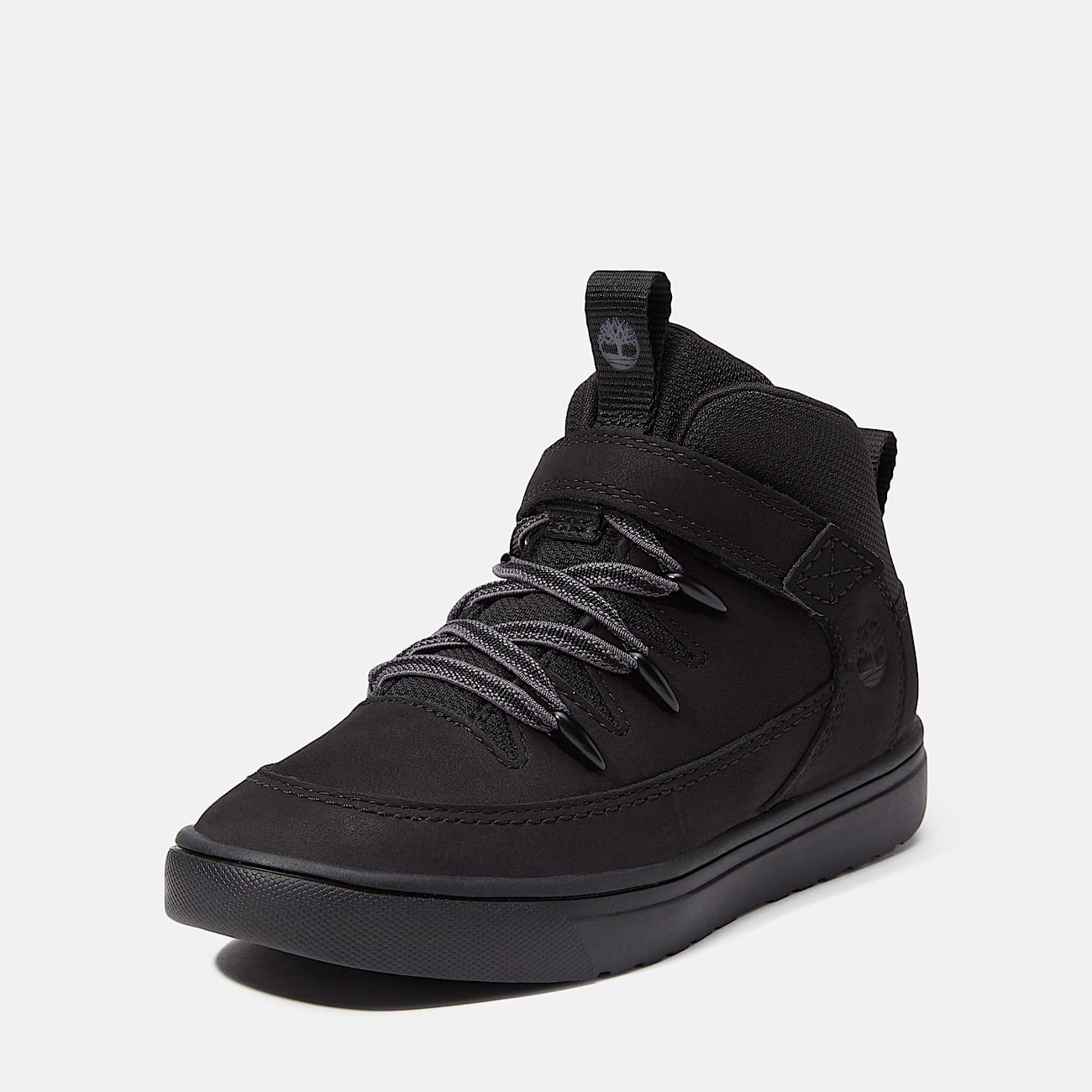 Sneaker con Velcro Lisbon Street Mid da Bambino dal 305 al 35 in nero TBL nero ALT9