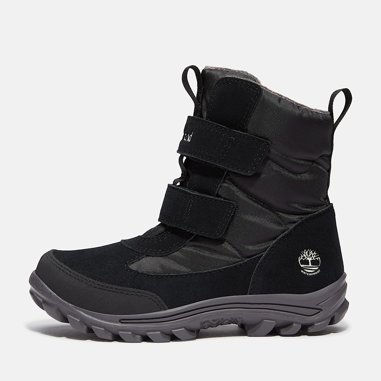 Chillberg HookandLoop Snow Boot for Youth in Black TBL Black ALT8