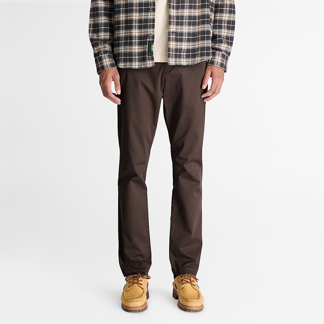 Claremont Chinohose aus Twill mit schmalem Bein fr Herren in Dunkelbraun TBL Braun ALT1