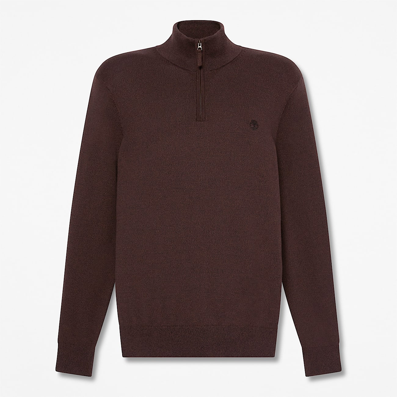 Williams River Cotton QuarterZip Jumper for Men in Dark Brown TBL Brown HERO
