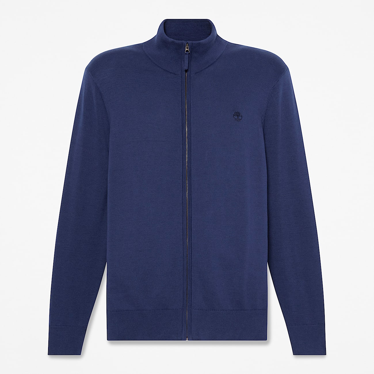 Chaqueta de algodn con cremallera integral Williams River para hombre en azul oscuro TBL azul HERO