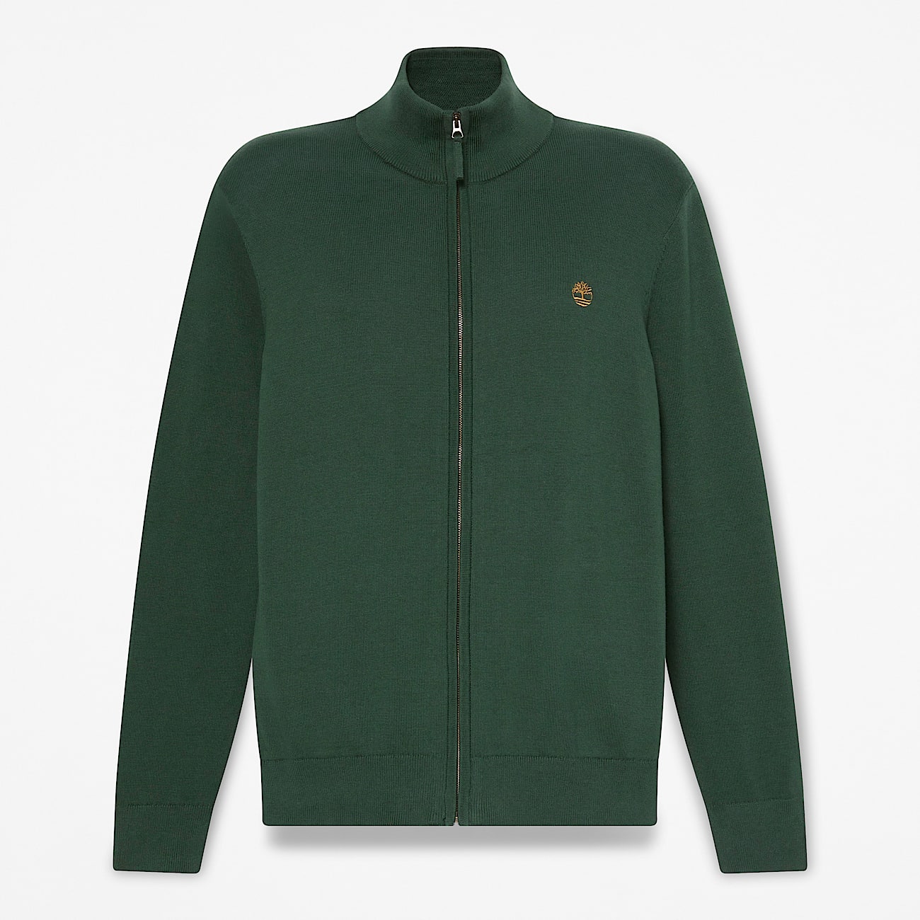 Chaqueta de algodn con cremallera integral Williams River para hombre en verde oscuro TBL verde HERO