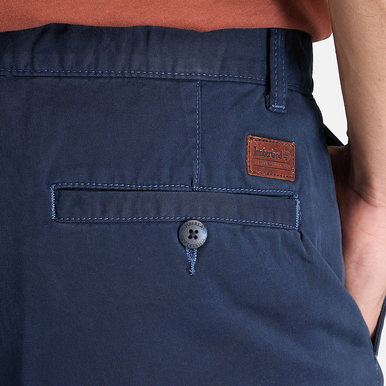 Claremont Chinohose aus Twill mit schmalem Bein fr Herren in Dunkelblau TBL Blau ALT3