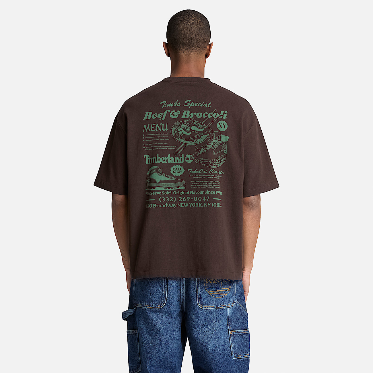 Tshirt Grafica Beef  Broccoli da Uomo in marrone scuro TBL marrone ALT1