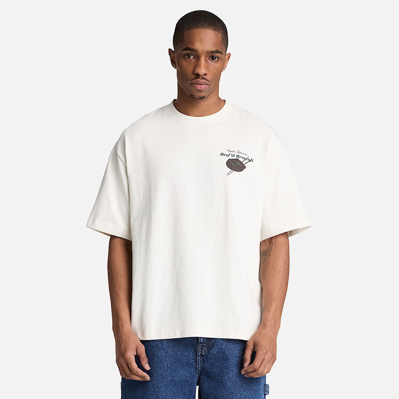 Tshirt Grafica Beef  Broccoli da Uomo in bianco TBL bianco ALT8