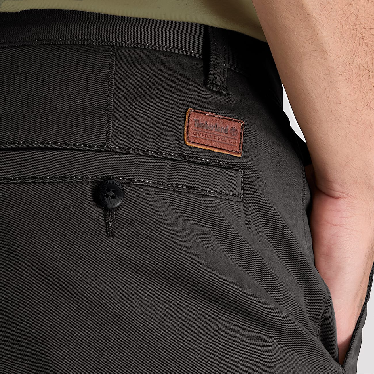 Claremont Slim Twill Chino Trouser for Men in Black TBL Black ALT3