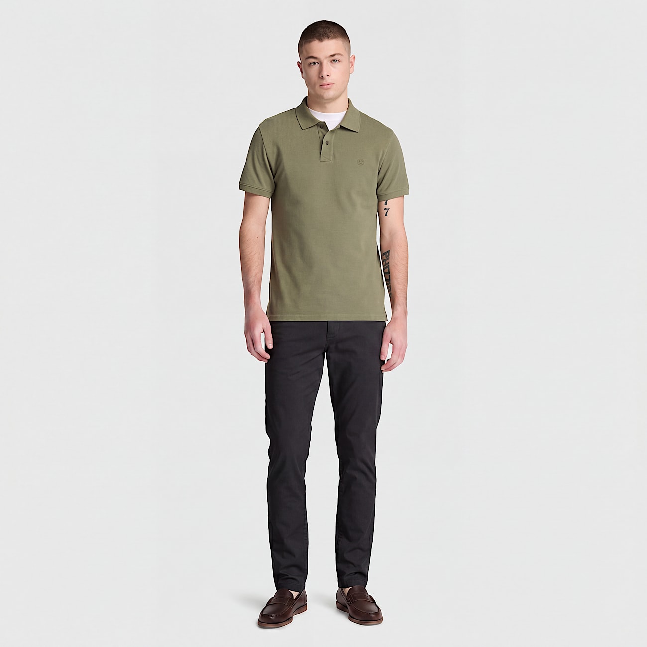 Claremont Slim Twill Chino Trouser for Men in Black TBL Black ALT2