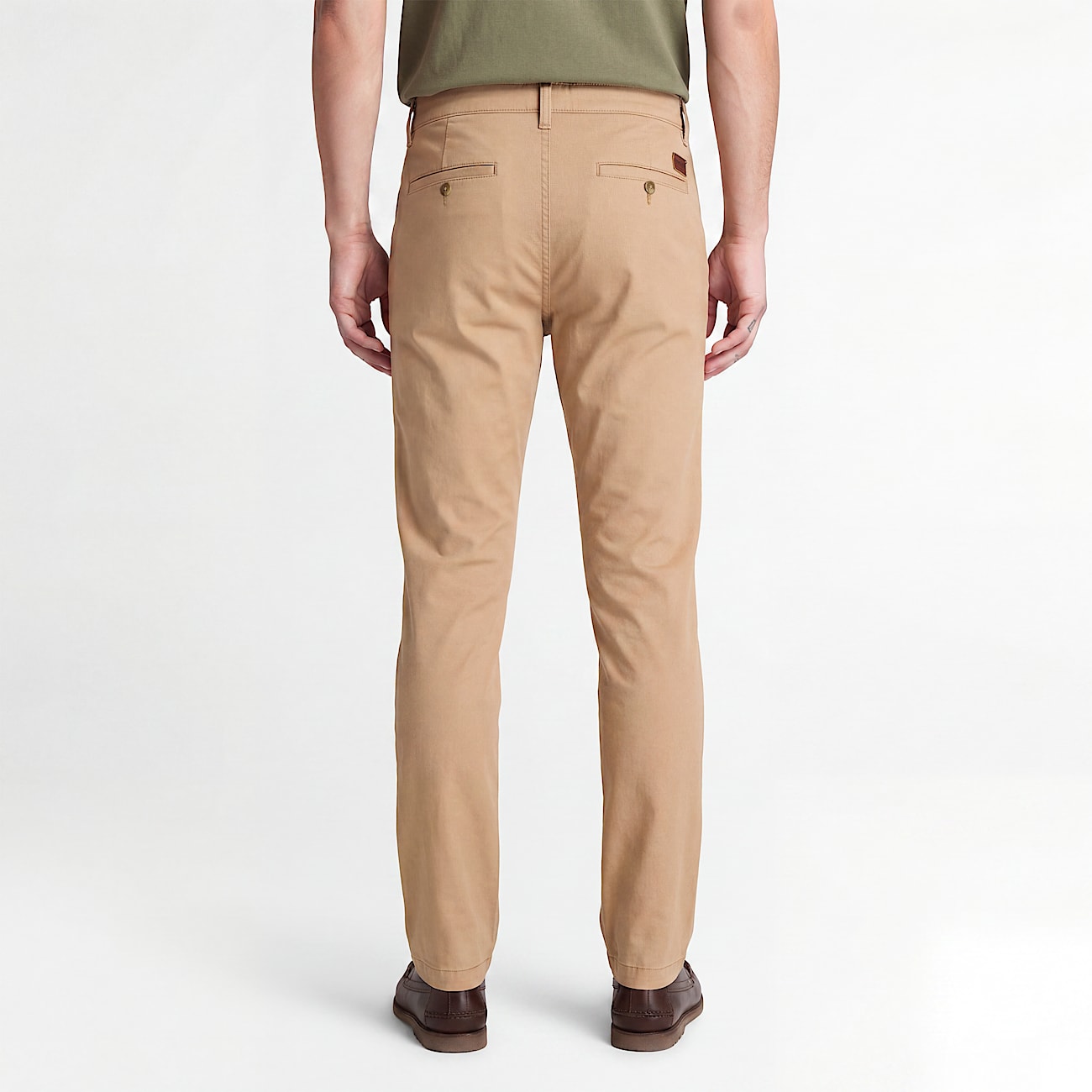 Claremont Slim Twill Chino Trouser for Men in Light Brown TBL Brown ALT8