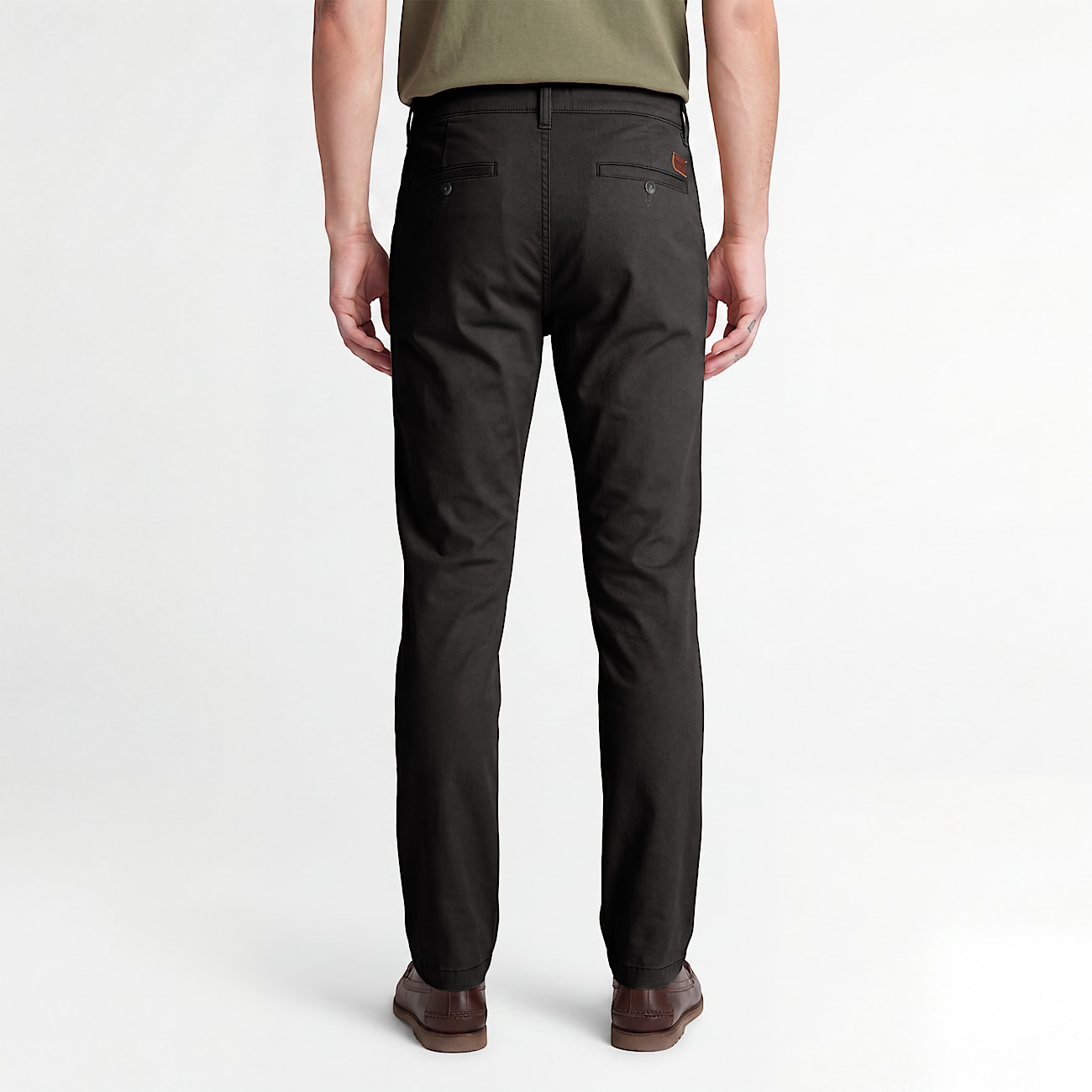 Claremont Slim Twill Chino Trouser for Men in Black TBL Black ALT8